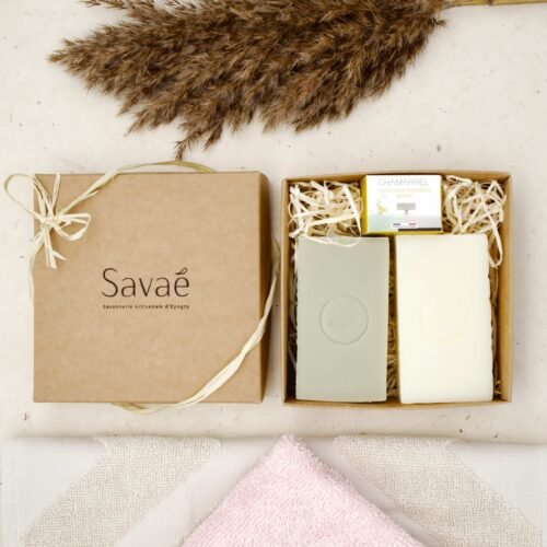 Coffret cadeau savons Coffret composé de deux savons