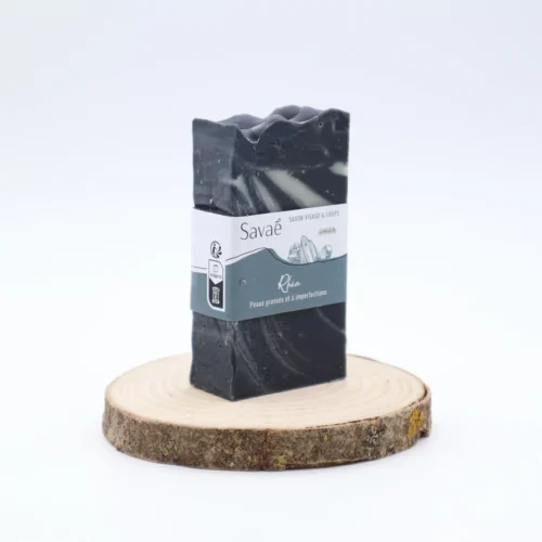 SAV05_100g_Etiquette savon charbon 100 g