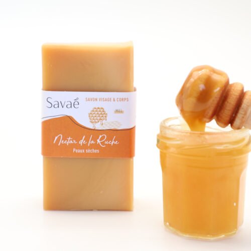 savon surgas au miel et à l'huile d'olive savon surgras au miel et à l'huile d'olive de Provence fabriqué par la savonnerie artisanale Savaé